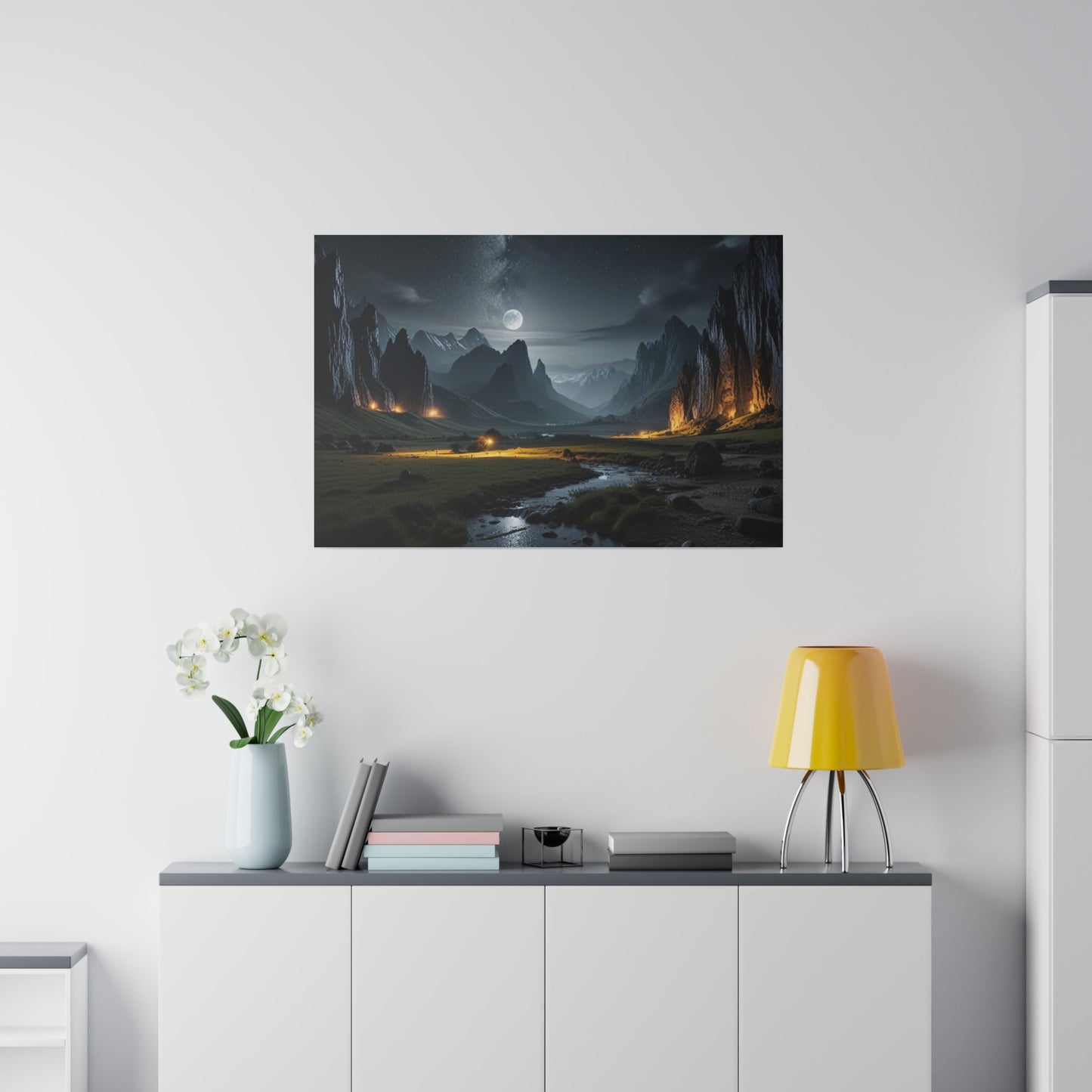 The Place Between the Cliffs, Wall Art, Matte Canvas, Stretched, 0.75"