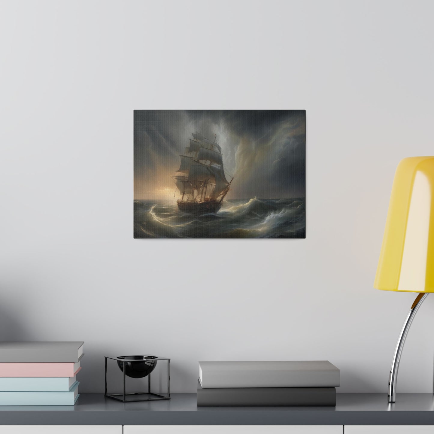 Sailing the Storm, Wall Art, Matte Canvas, Stretched, 0.75"