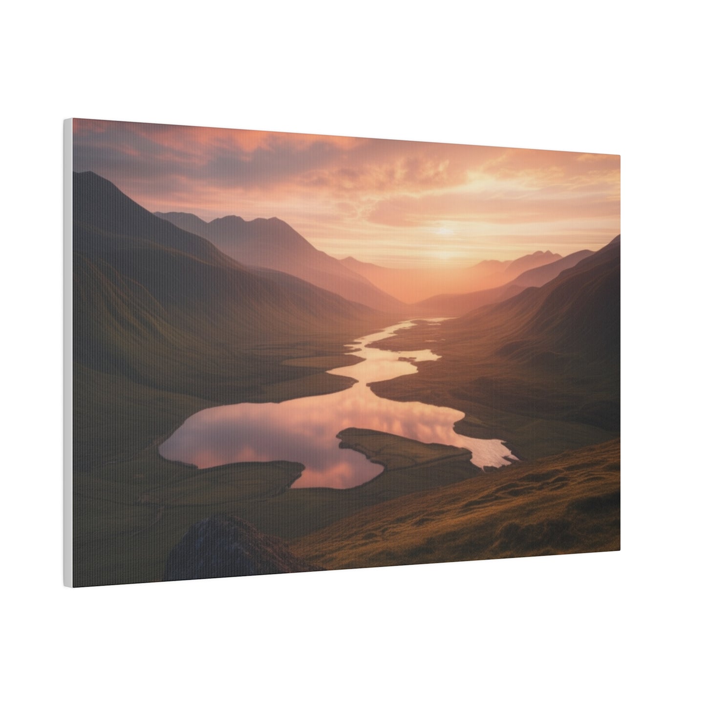 Wall Art, Mountain Valley, Matte Canvas, Stretched, 0.75"