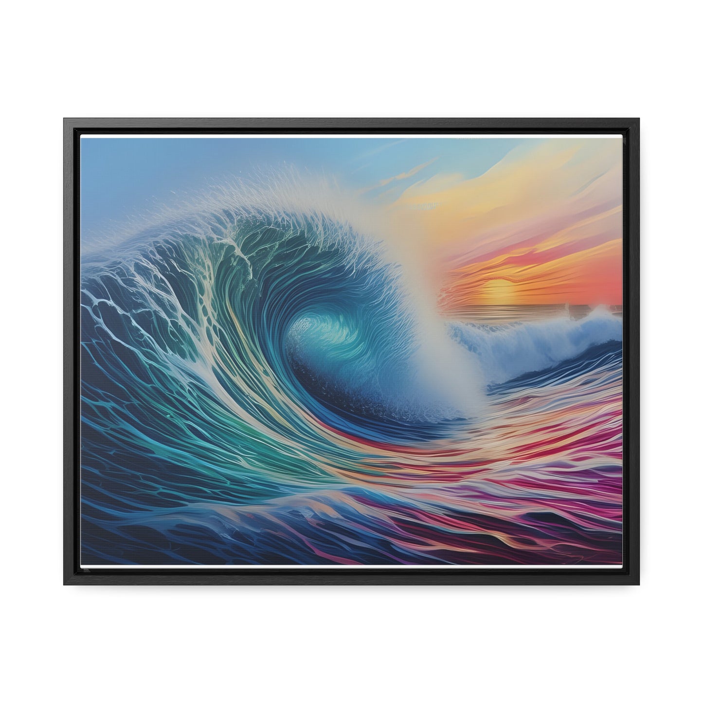 Beach Wave, Wall Art, Gallery Canvas Wraps, Horizontal Frame