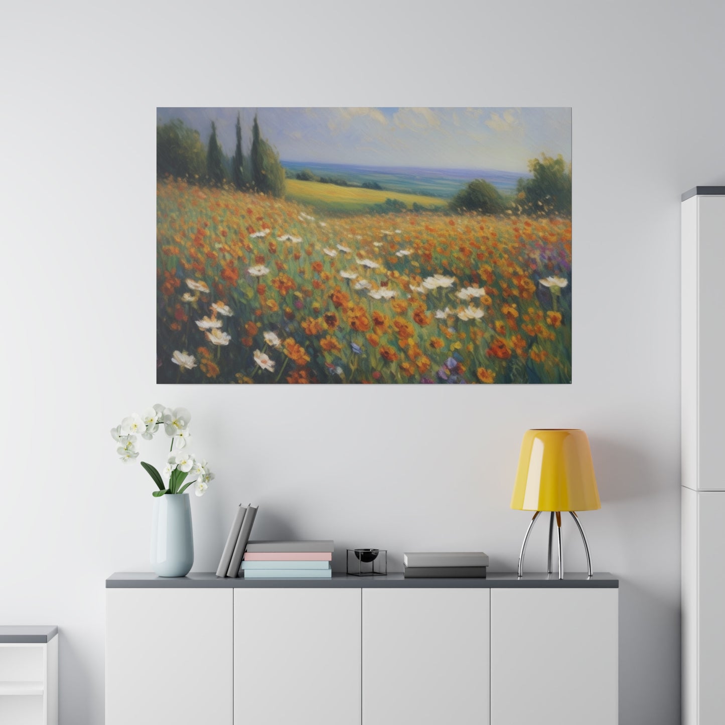 Field of flowers, Matte Canvas, Stretched, 0.75"