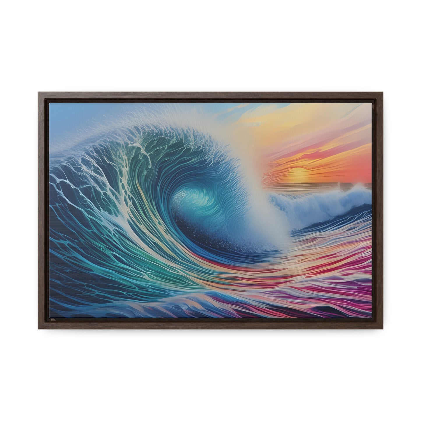 Beach Wave, Wall Art, Gallery Canvas Wraps, Horizontal Frame