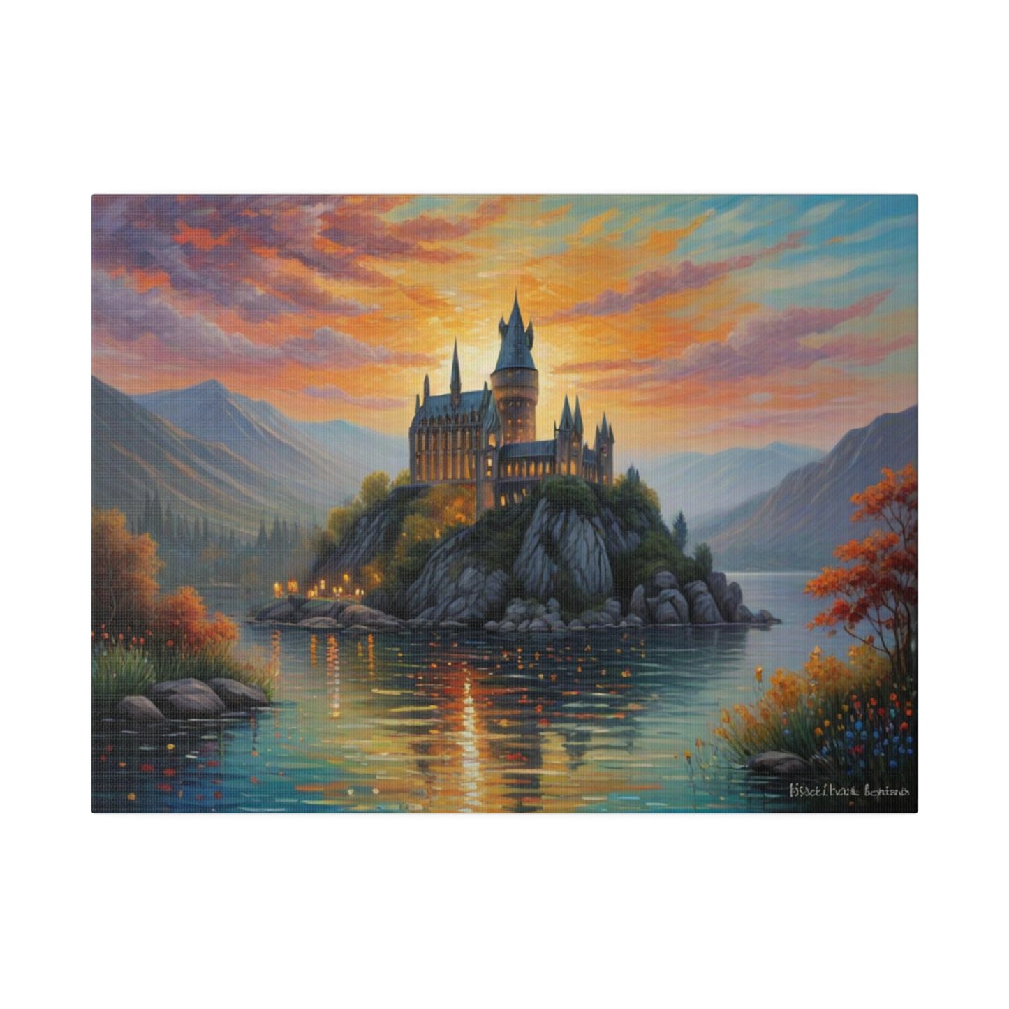 Hogwarts Like Castle, Wall Art, Matte Canvas, Stretched, 0.75"