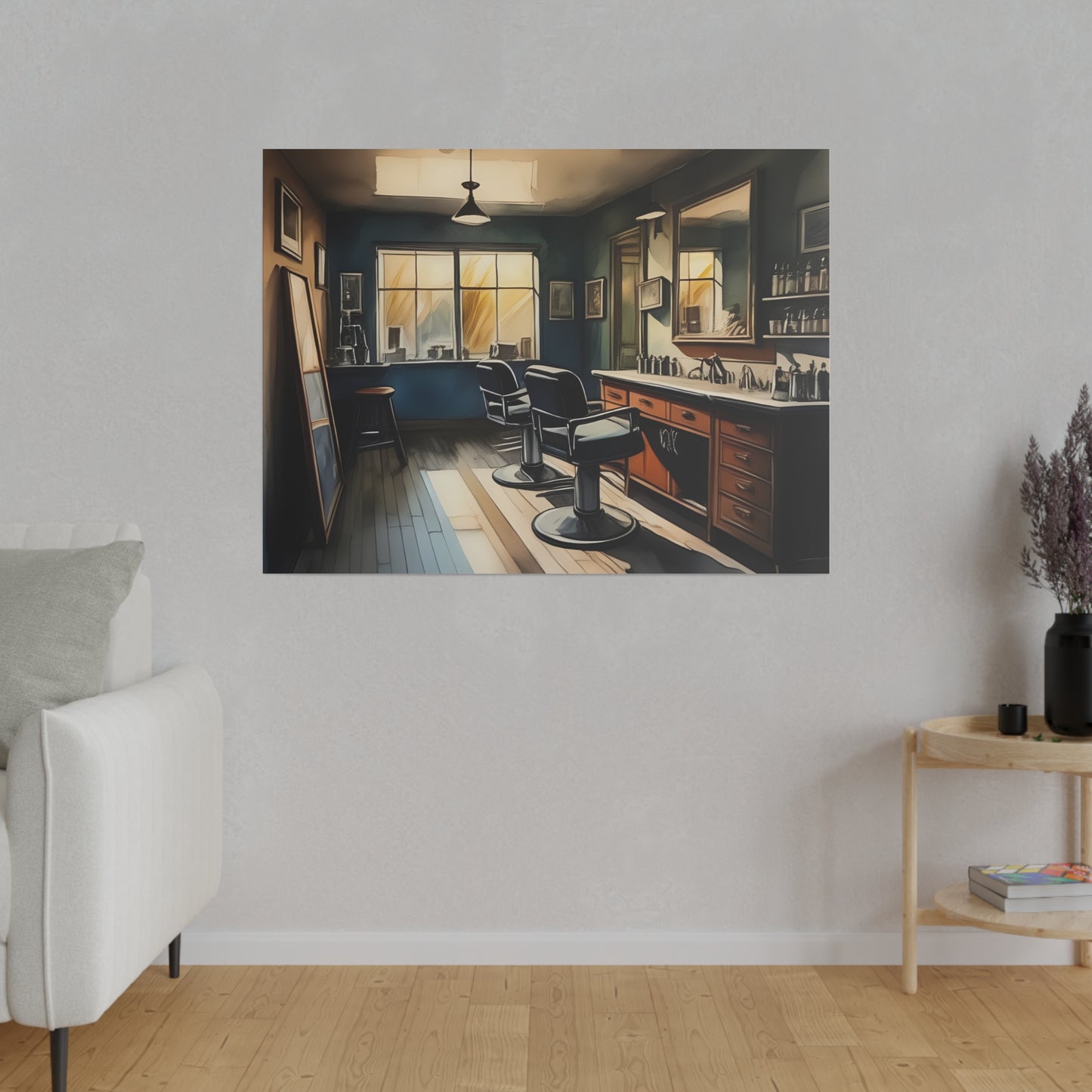 Barbershop, Wall Art, Matte Canvas, Stretched, 0.75"