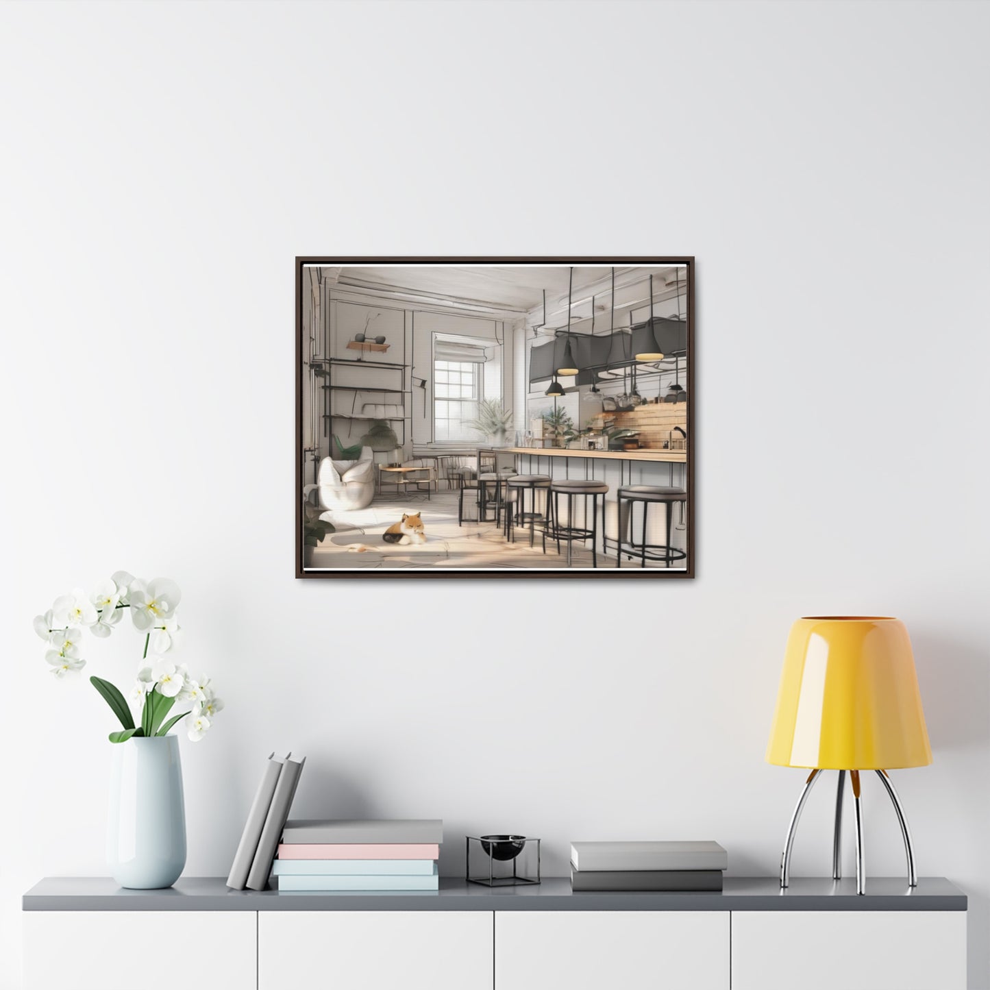 Cat, Kitchen, Gallery Canvas Wraps, Horizontal Frame