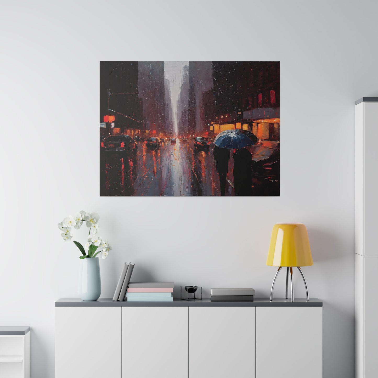 City Streets, Wall Art, Matte Canvas, Stretched, 0.75"