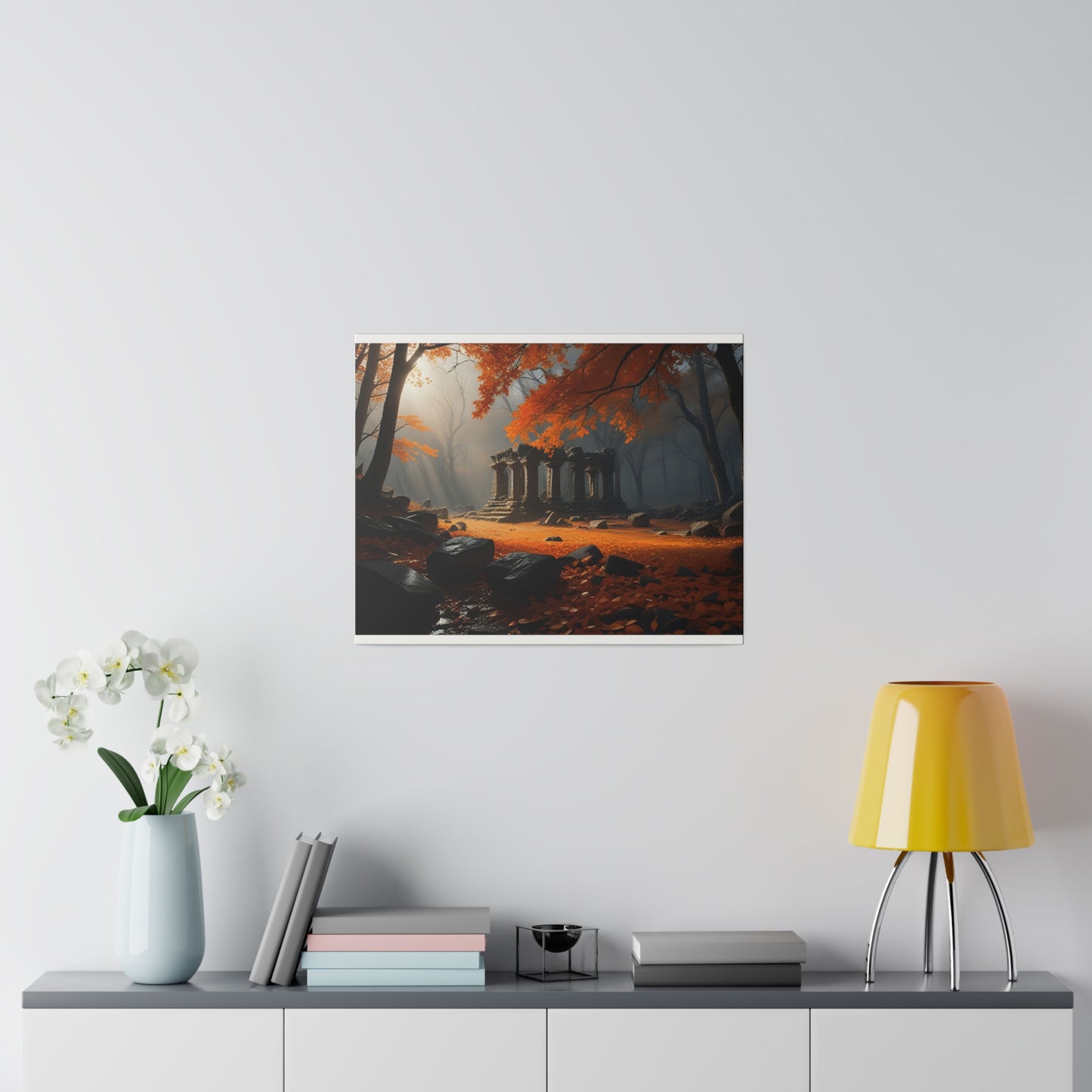 Ruins in the Woods, Wall Art, Matte Canvas, Stretched, 0.75"