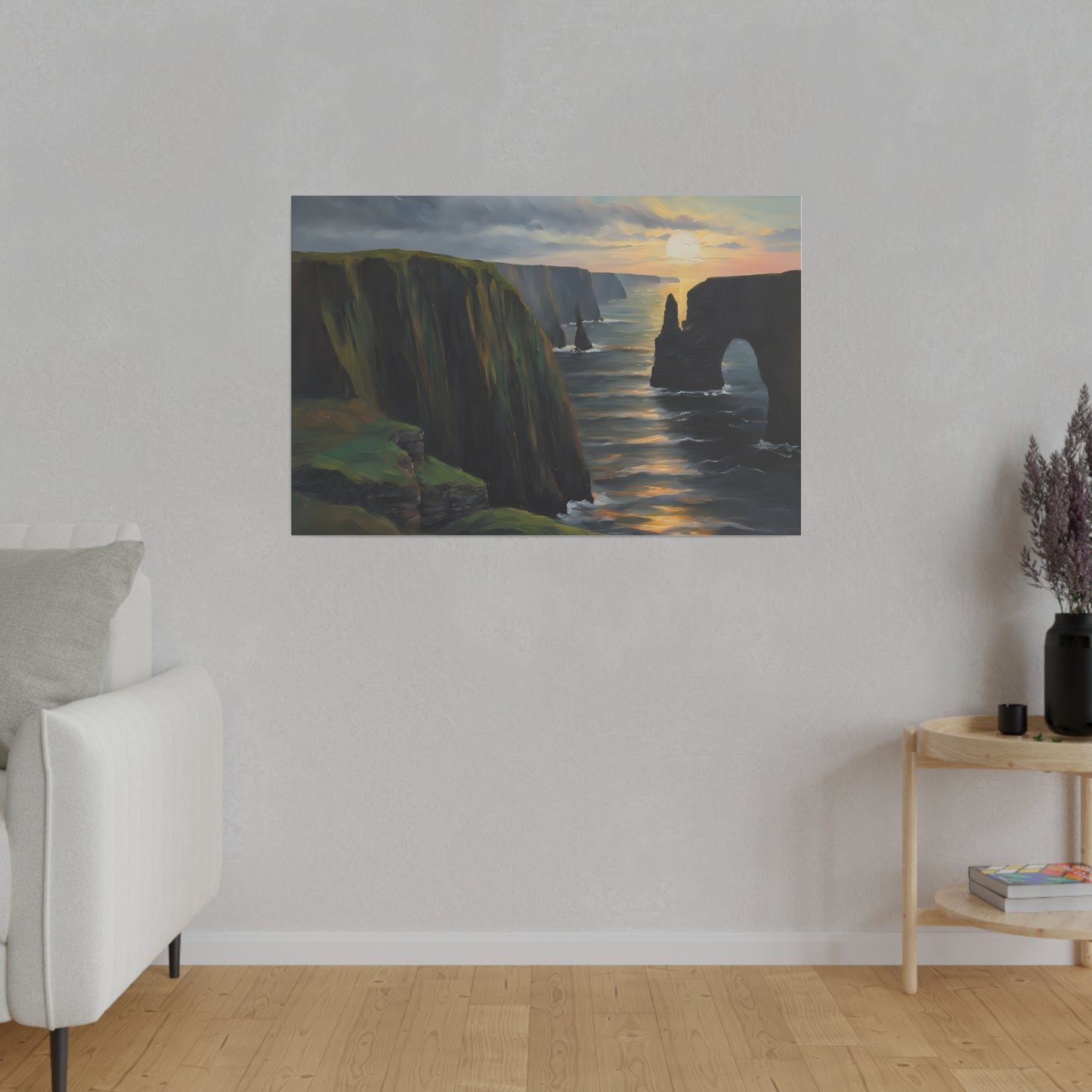 Irish Cliffs, Wall Art, Matte Canvas, Stretched, 0.75"