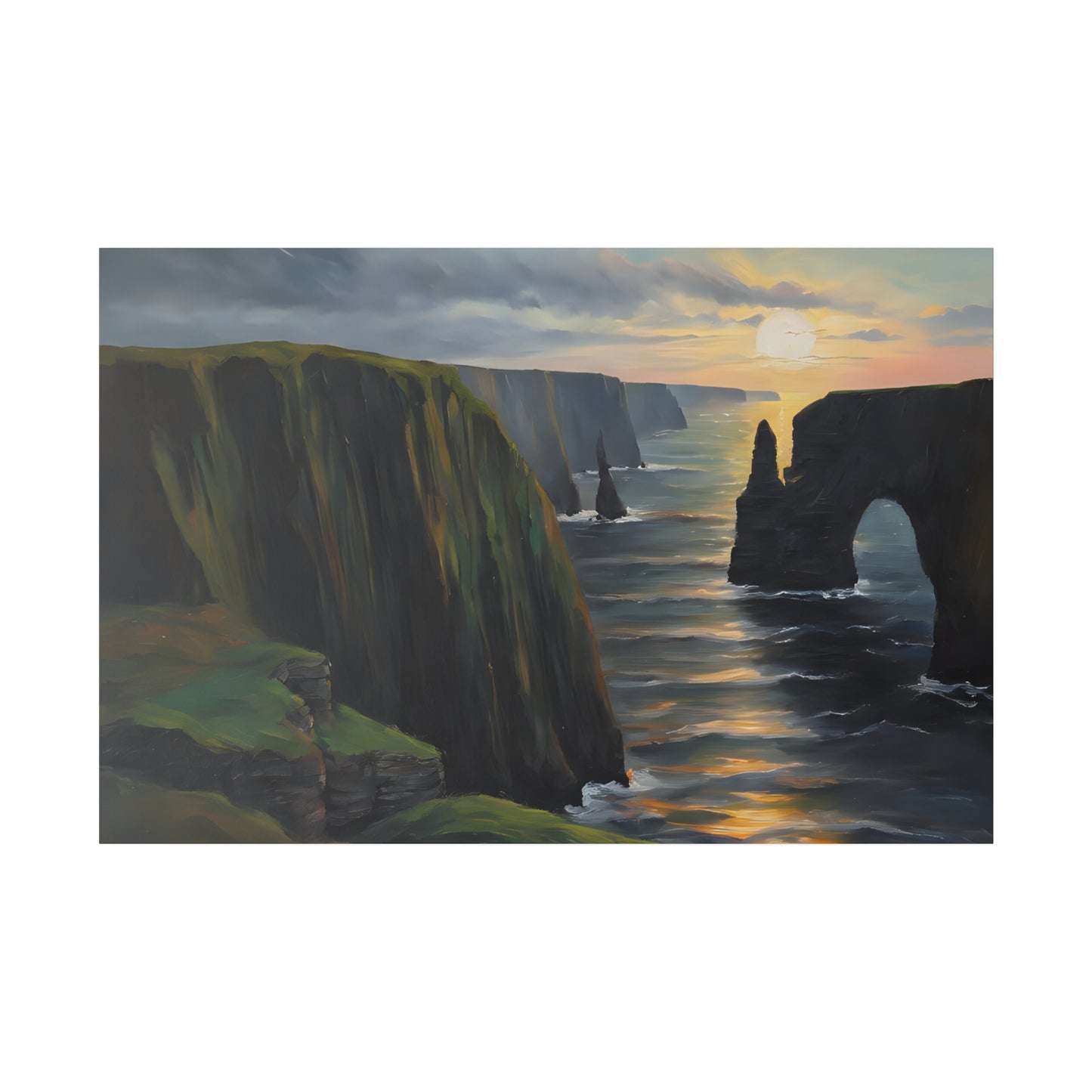 Irish Cliffs, Wall Art, Matte Canvas, Stretched, 0.75"