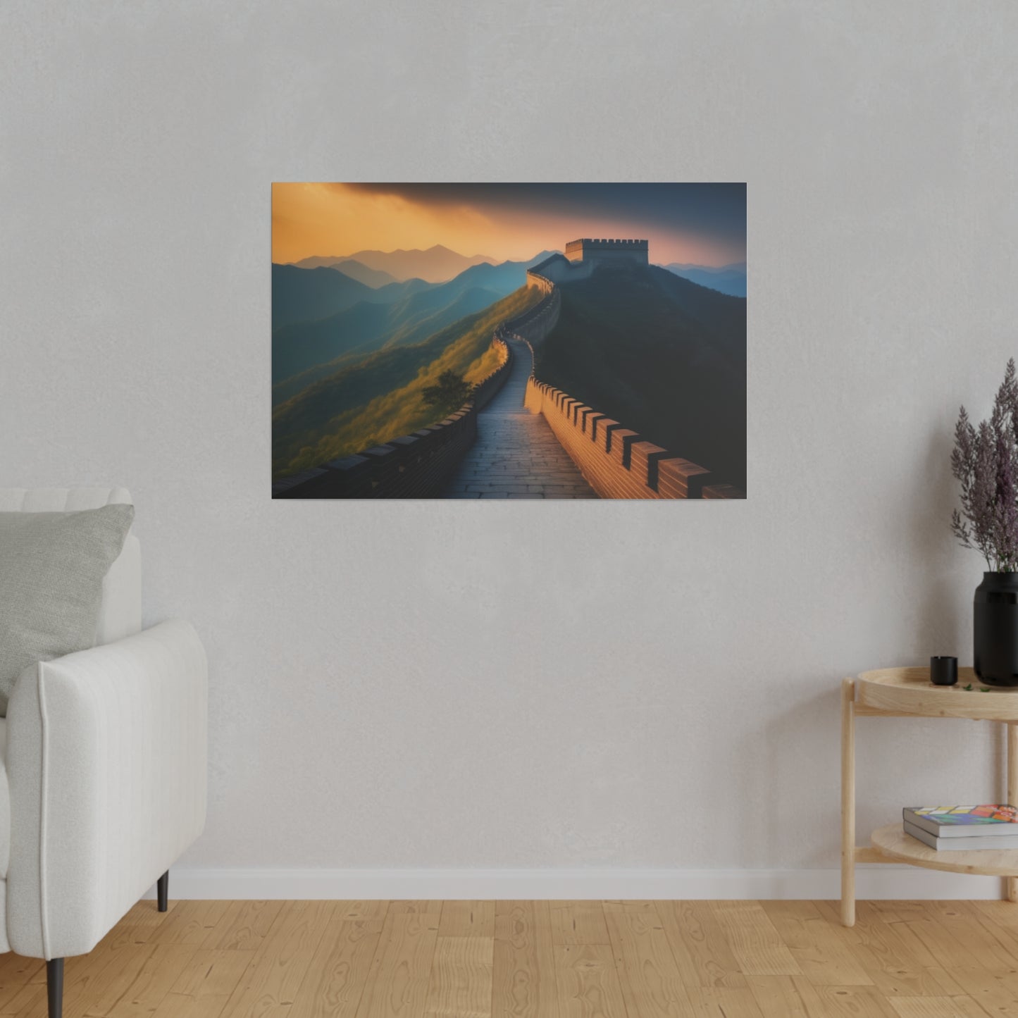 Great Wall Of China, Wall Art, Matte Canvas, Stretched, 0.75"