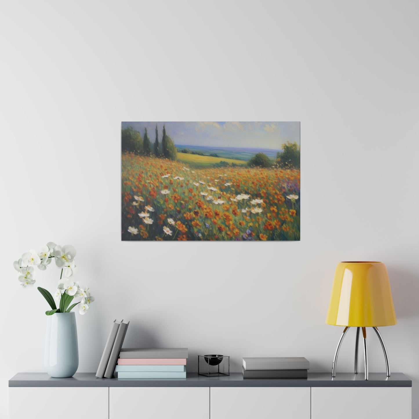 Field of flowers, Matte Canvas, Stretched, 0.75"