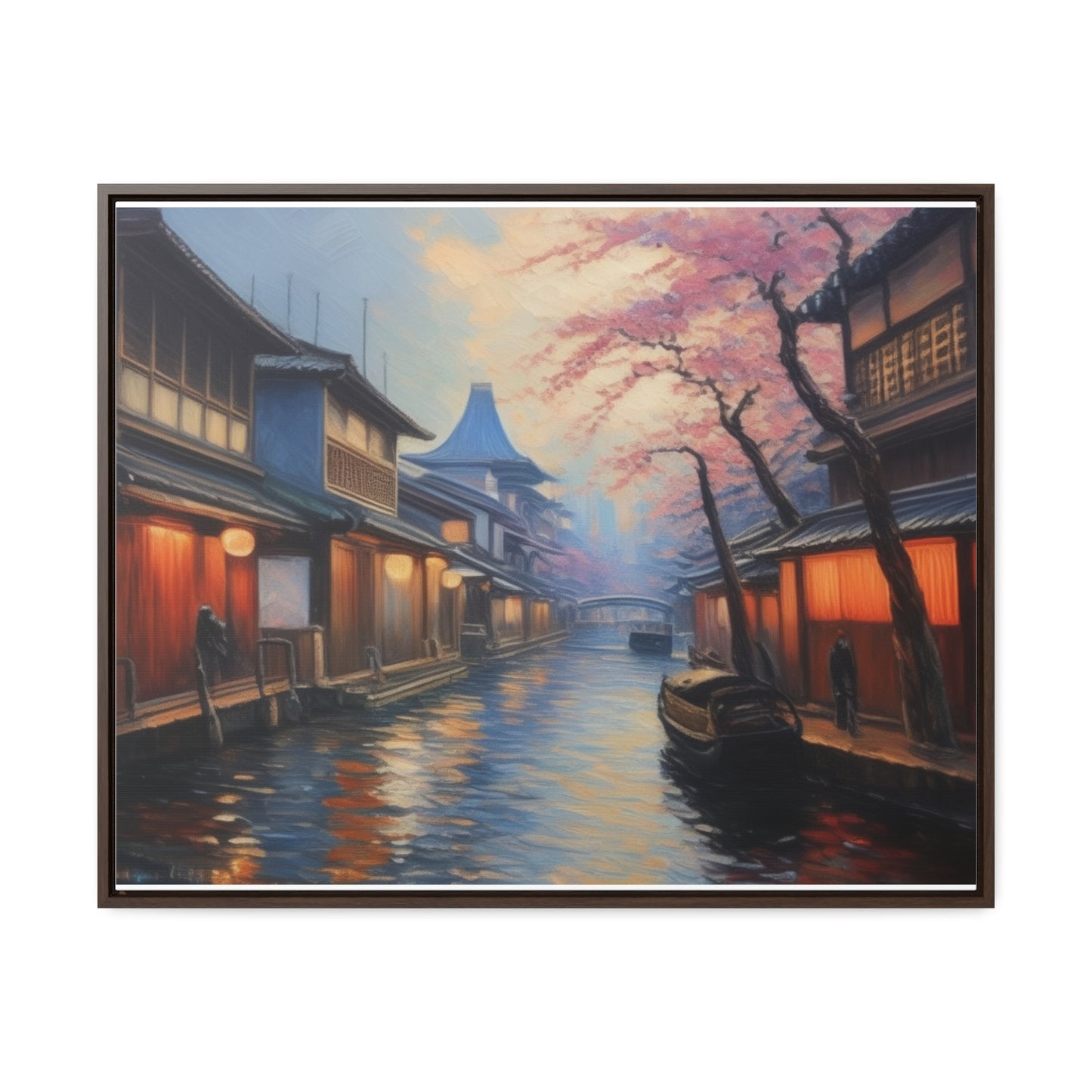 Japanese Canal, Wall Art, Gallery Canvas Wraps, Horizontal Frame