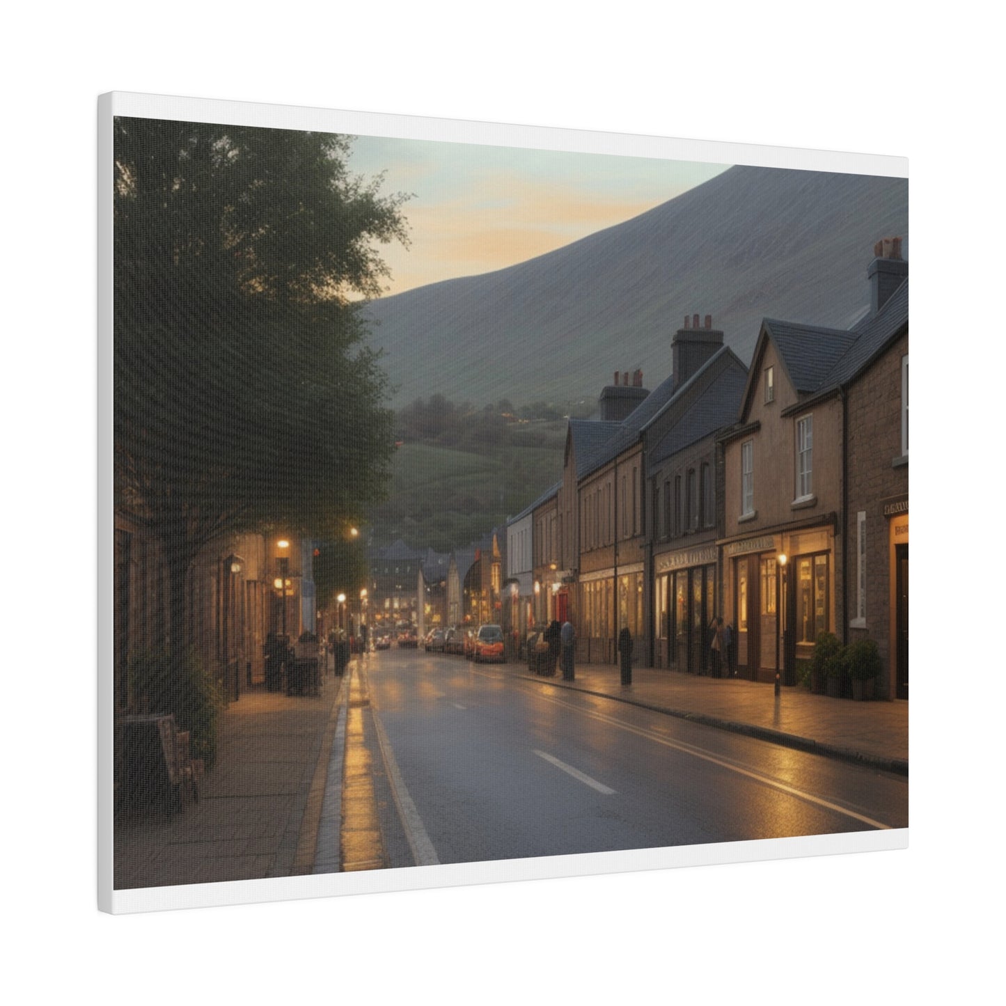 Town, Wall Art, Matte Canvas, Stretched, 0.75"