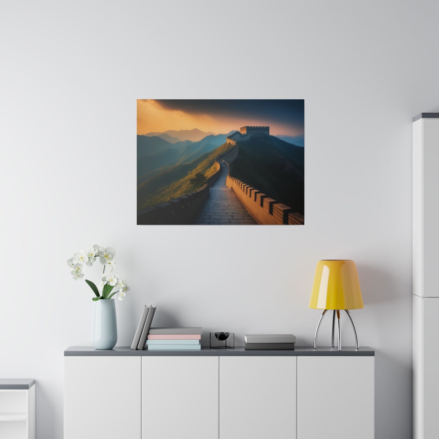 Great Wall Of China, Wall Art, Matte Canvas, Stretched, 0.75"