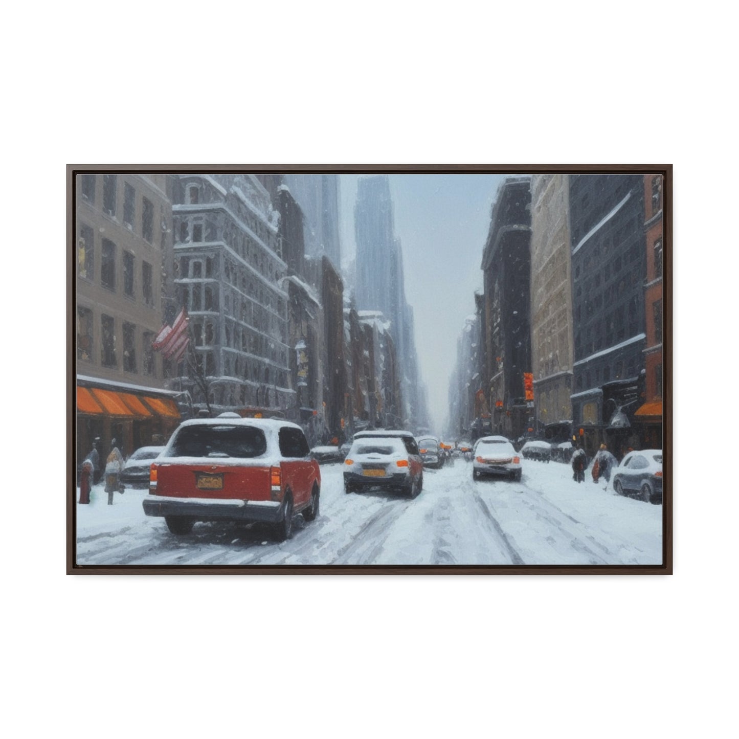 Snowy City, Wall Art, Gallery Canvas Wraps, Horizontal Frame