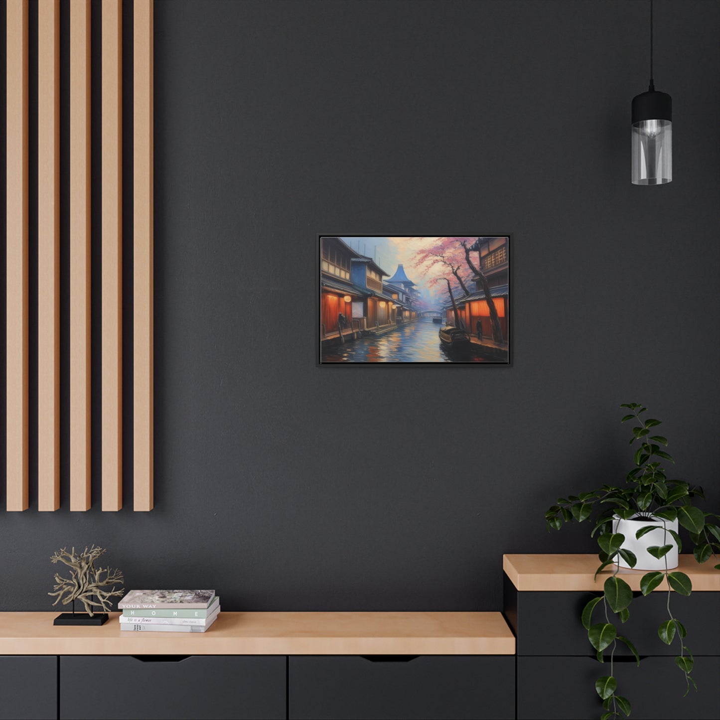 Japanese Canal, Wall Art, Gallery Canvas Wraps, Horizontal Frame