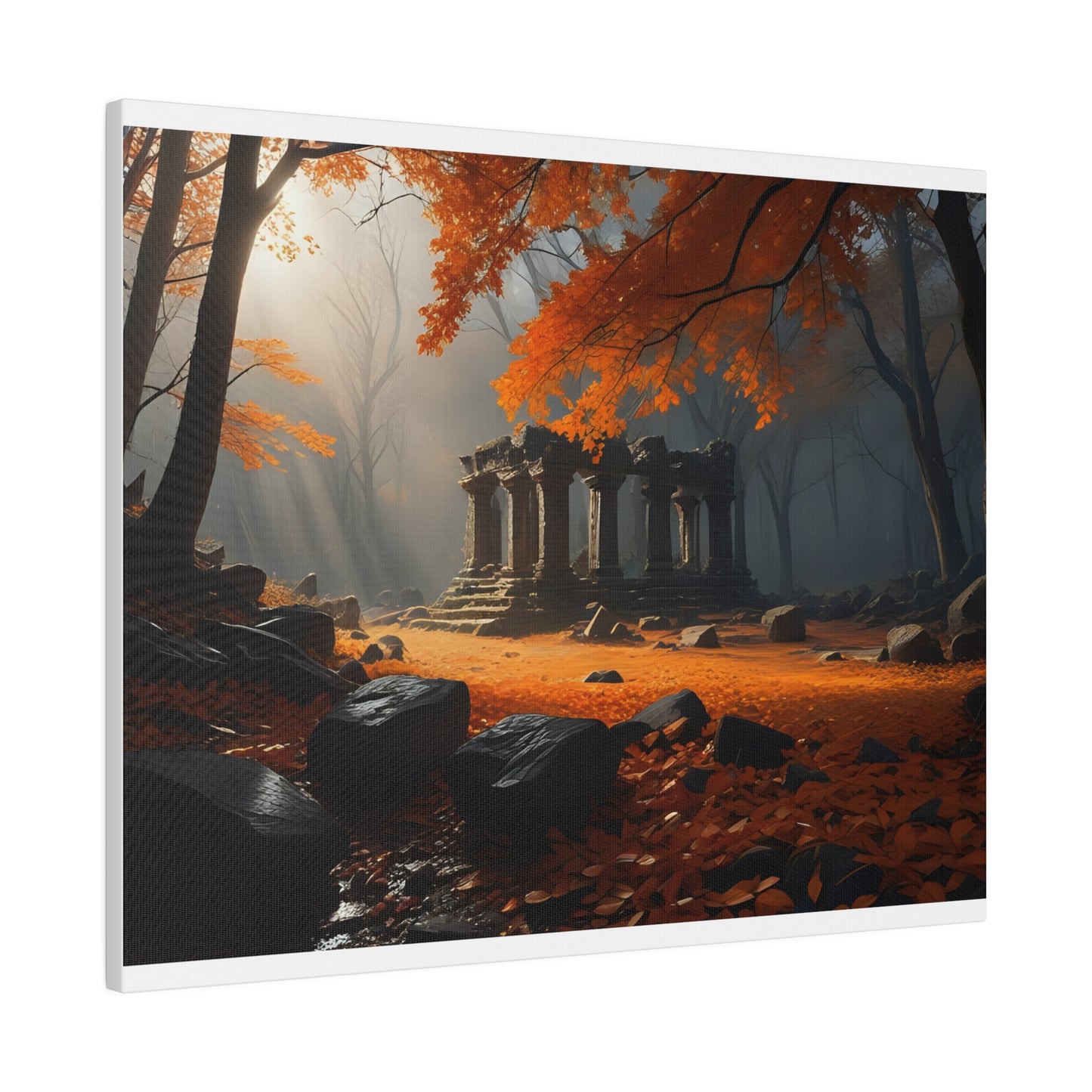 Ruins in the Woods, Wall Art, Matte Canvas, Stretched, 0.75"