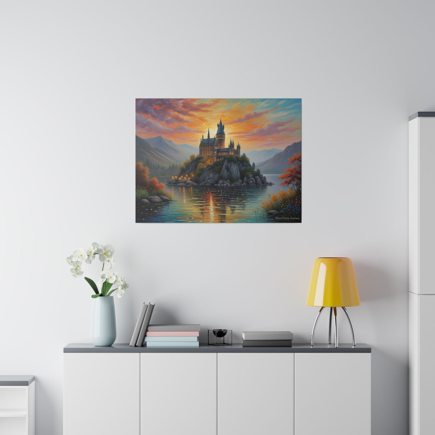 Hogwarts Like Castle, Wall Art, Matte Canvas, Stretched, 0.75"