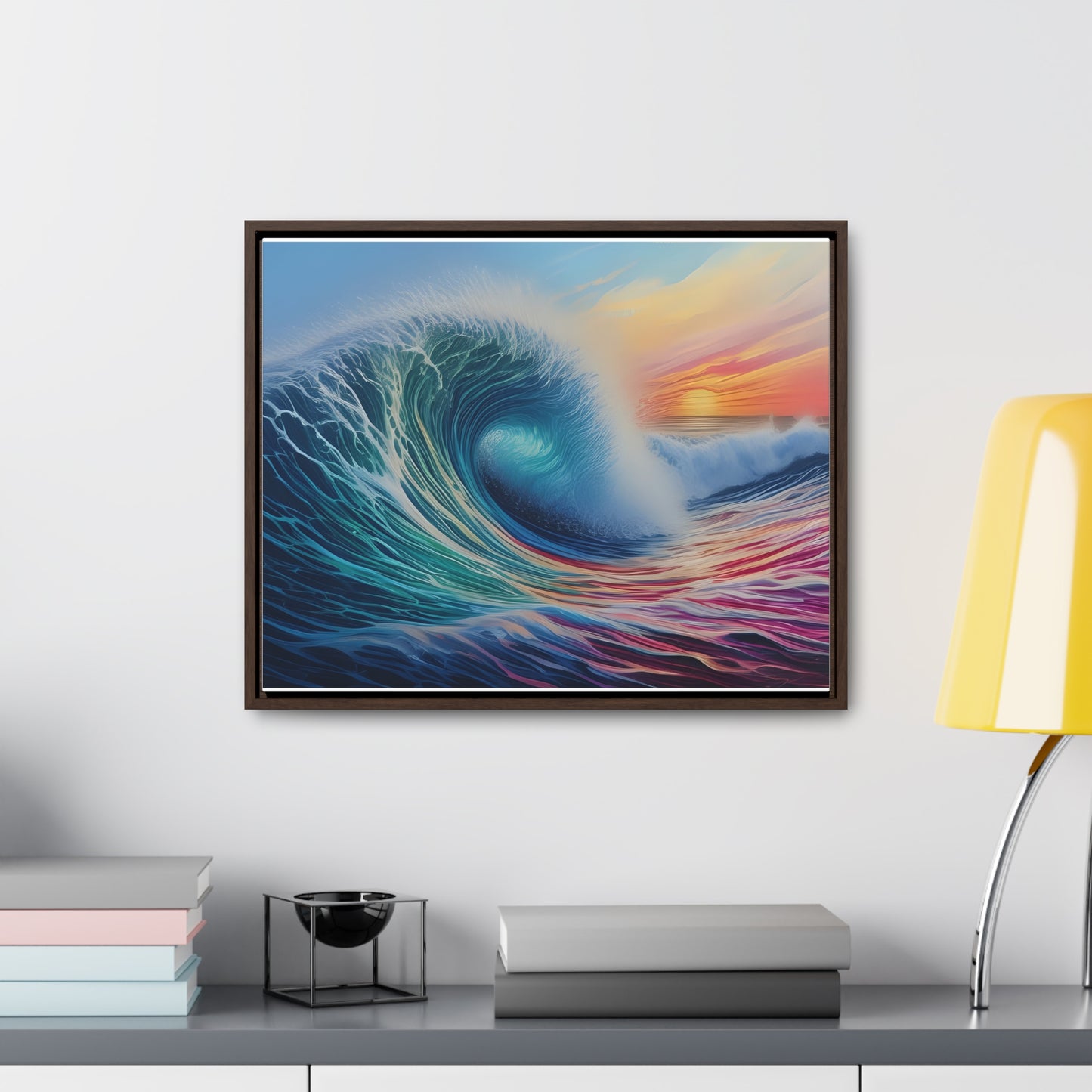 Beach Wave, Wall Art, Gallery Canvas Wraps, Horizontal Frame