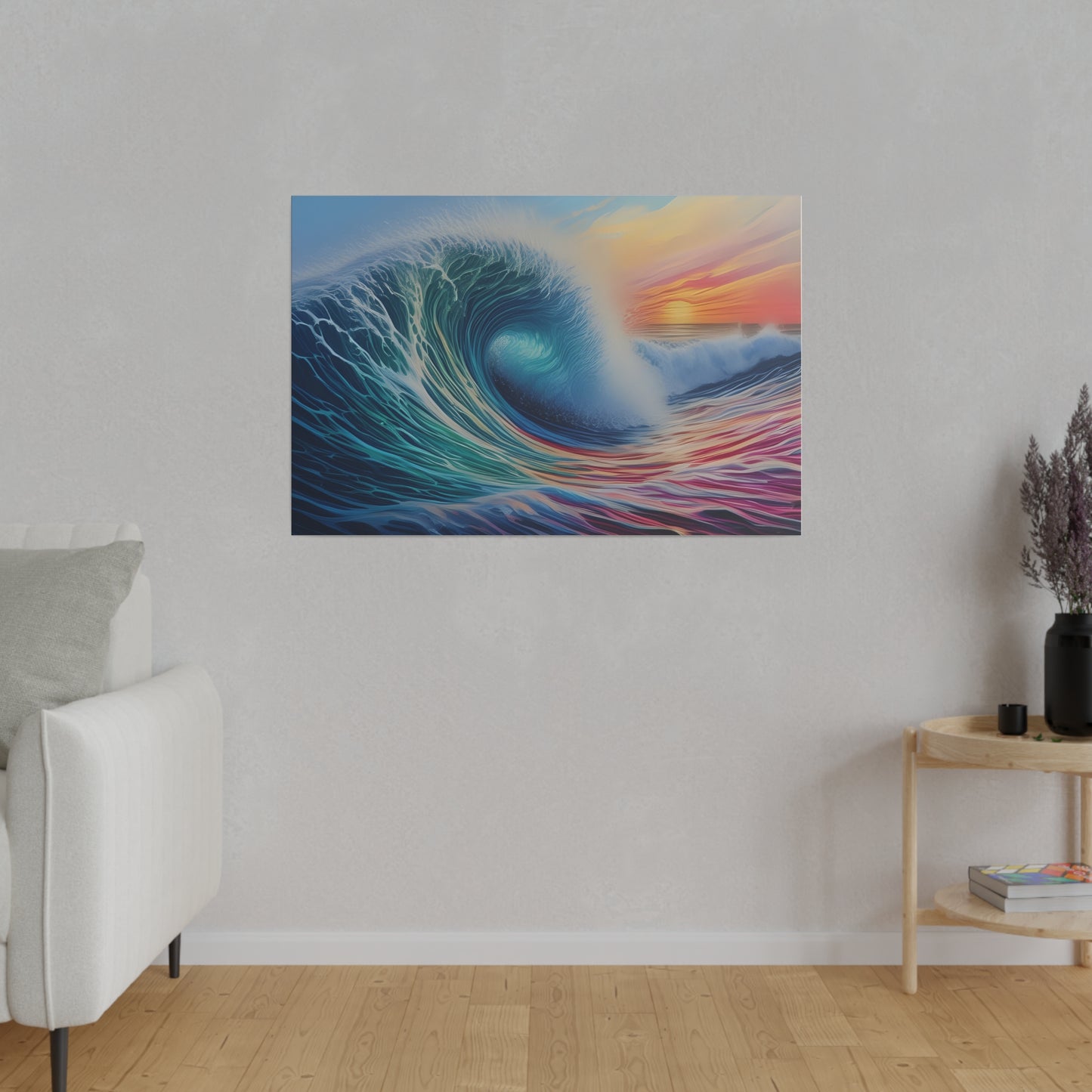 Wave, Beach, Wall Art, Matte Canvas, Stretched, 0.75"