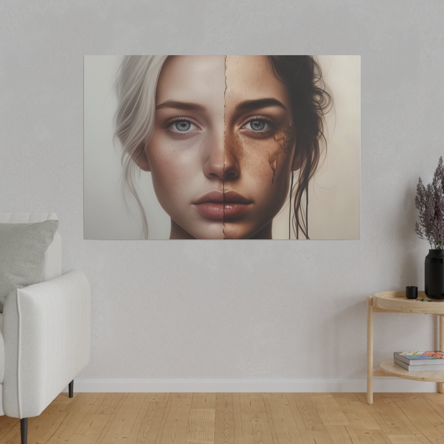 Woman, Face, Wall Art, Matte Canvas, Stretched, 0.75"