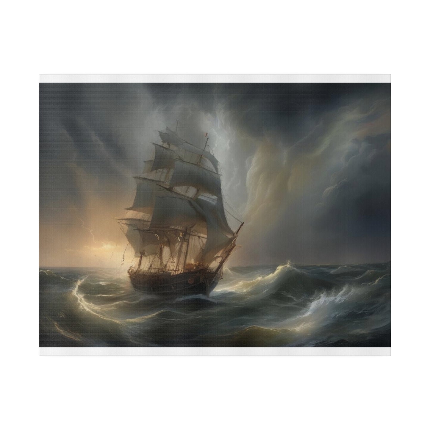 Sailing the Storm, Wall Art, Matte Canvas, Stretched, 0.75"