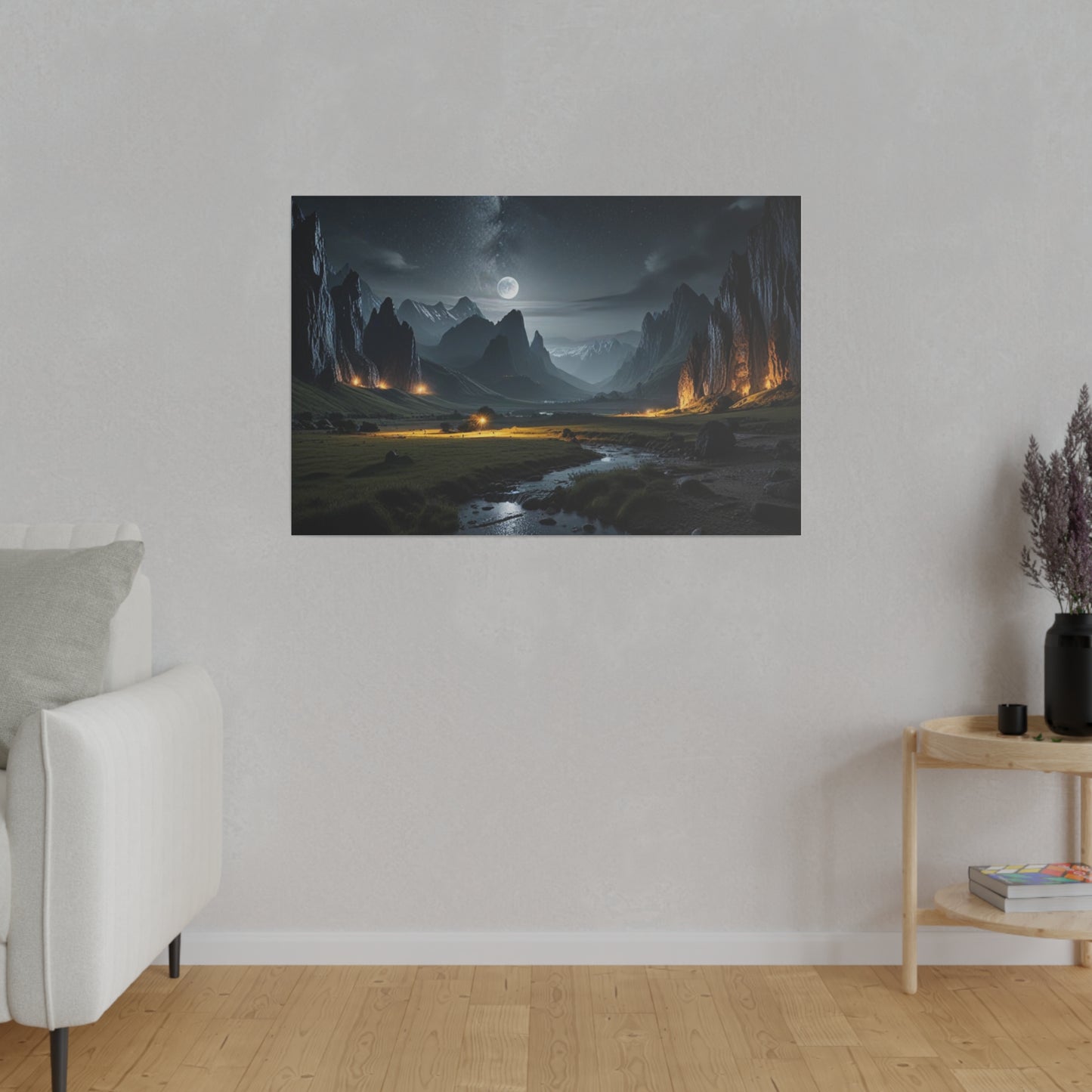 The Place Between the Cliffs, Wall Art, Matte Canvas, Stretched, 0.75"