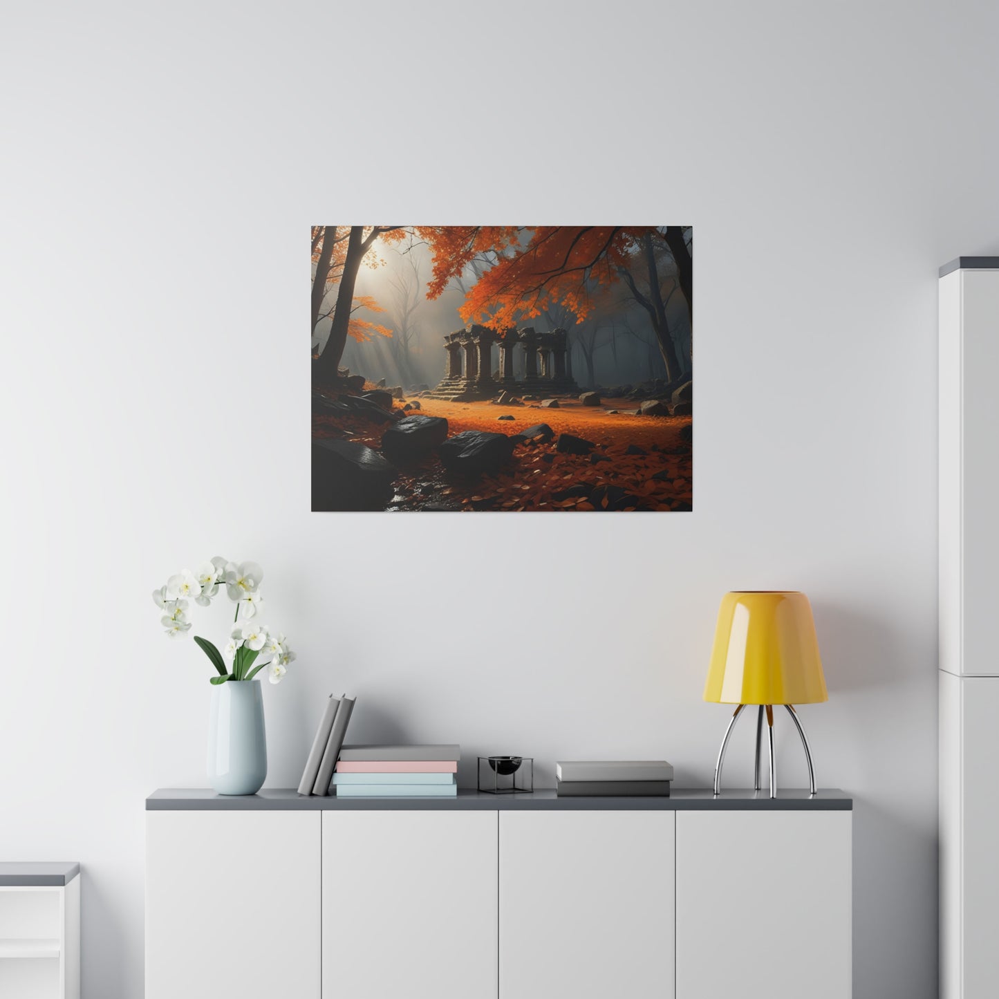 Ruins in the Woods, Wall Art, Matte Canvas, Stretched, 0.75"