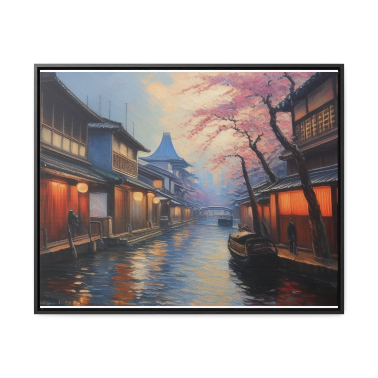 Japanese Canal, Wall Art, Gallery Canvas Wraps, Horizontal Frame