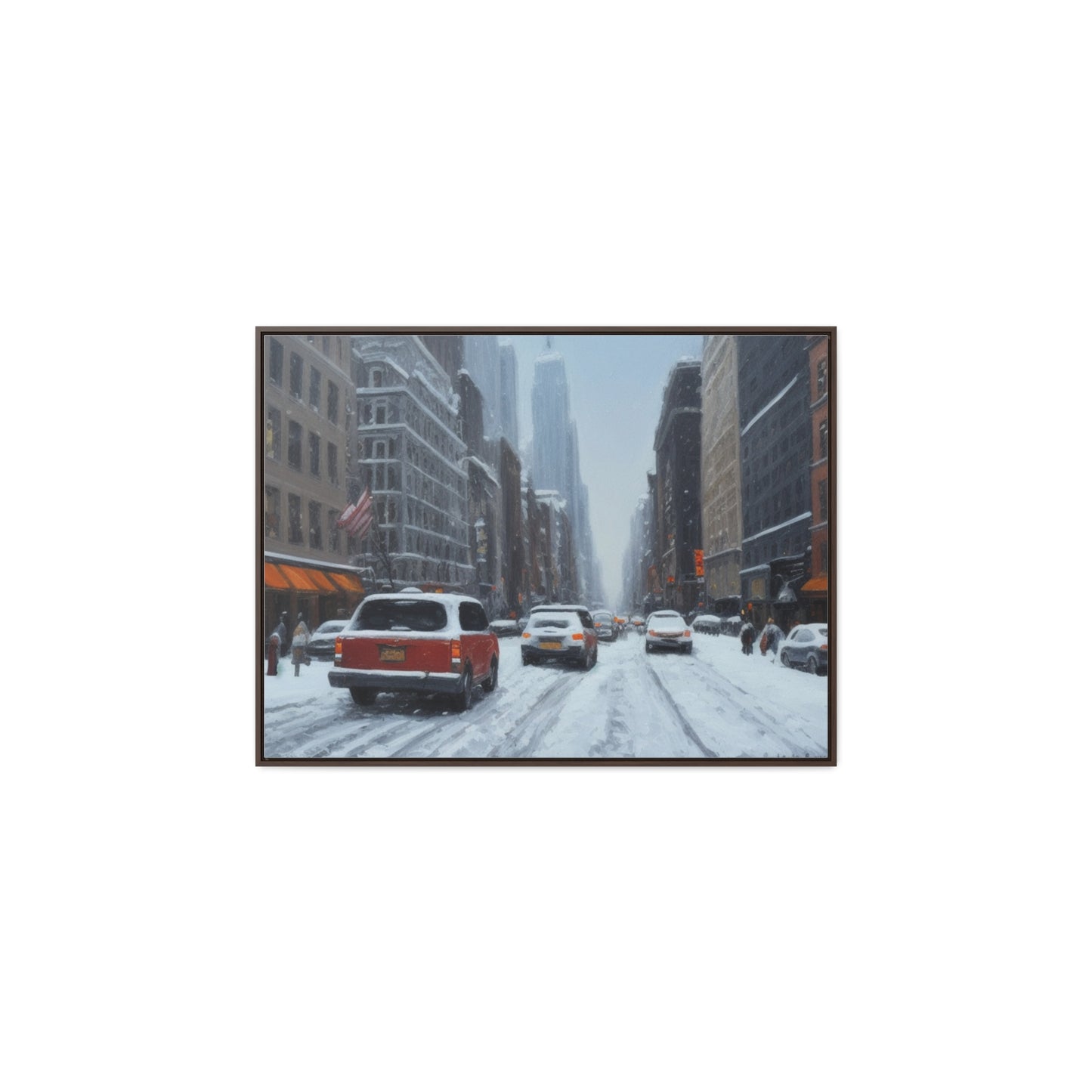 Snowy City, Wall Art, Gallery Canvas Wraps, Horizontal Frame