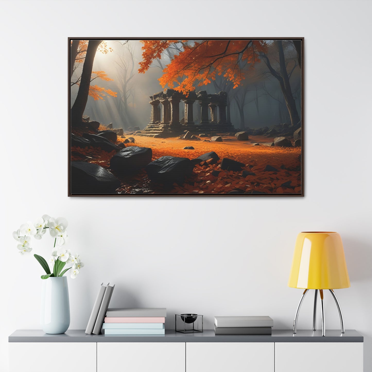 Ruins in the Wood, Wall Art, Gallery Canvas Wraps, Horizontal Frame