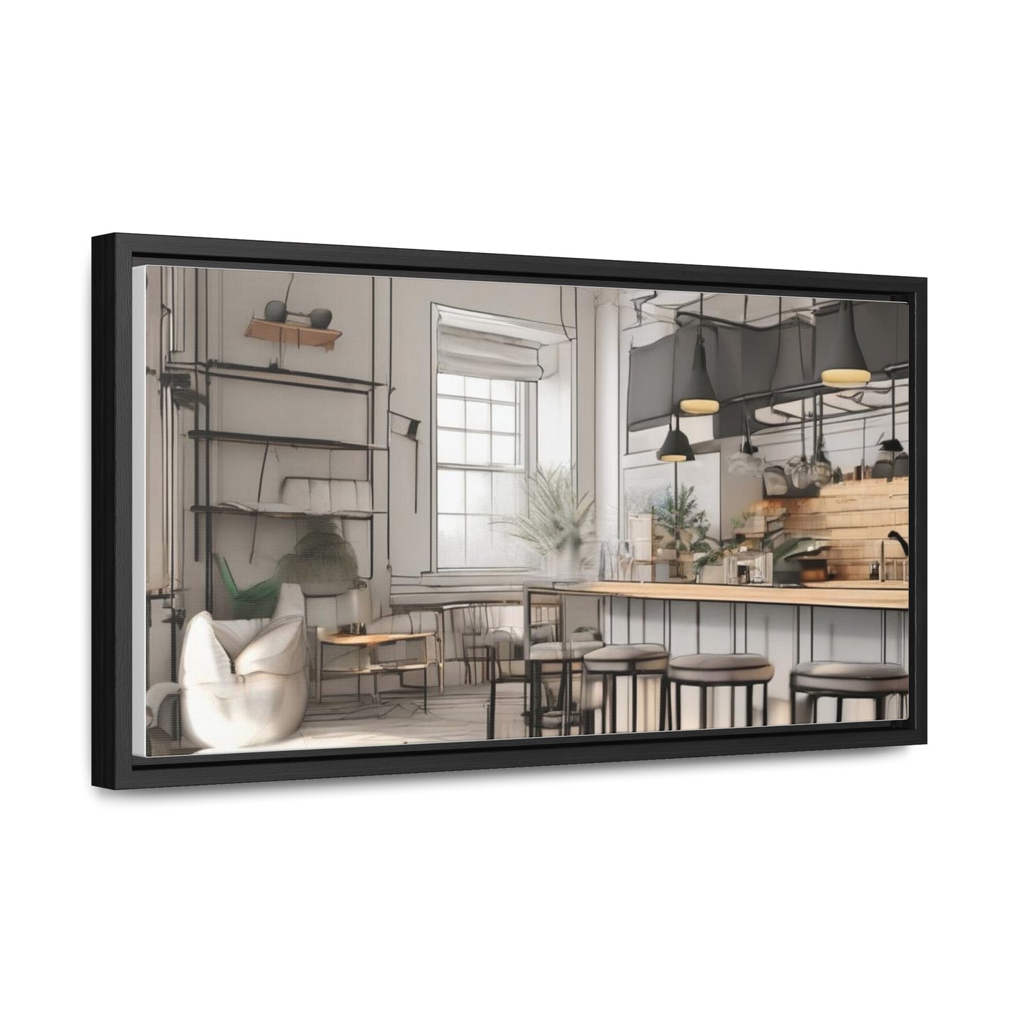 Cat, Kitchen, Gallery Canvas Wraps, Horizontal Frame