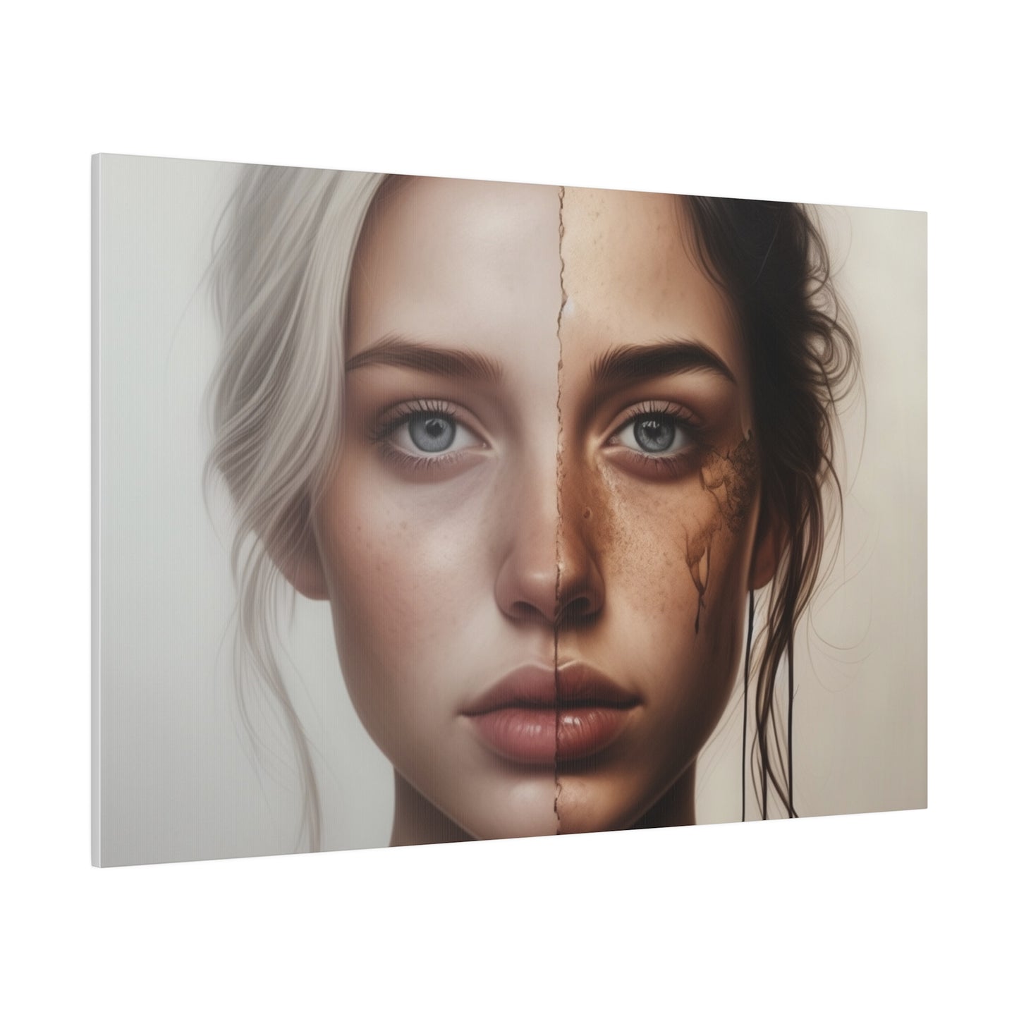 Woman, Face, Wall Art, Matte Canvas, Stretched, 0.75"