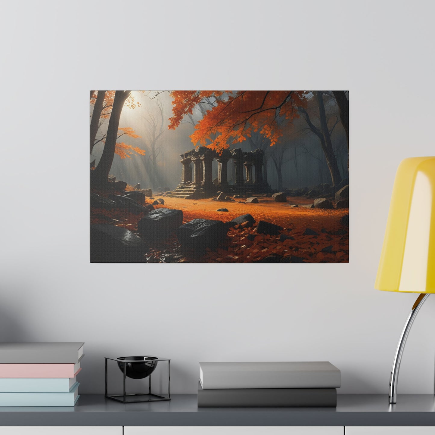 Ruins in the Woods, Wall Art, Matte Canvas, Stretched, 0.75"