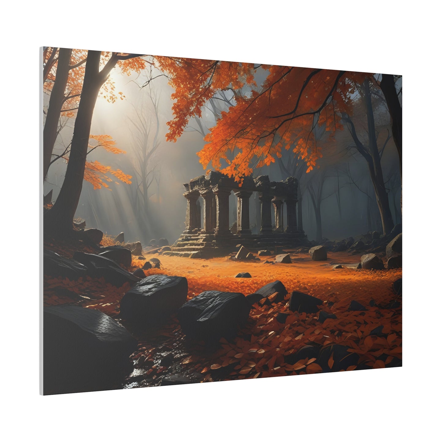 Ruins in the Woods, Wall Art, Matte Canvas, Stretched, 0.75"