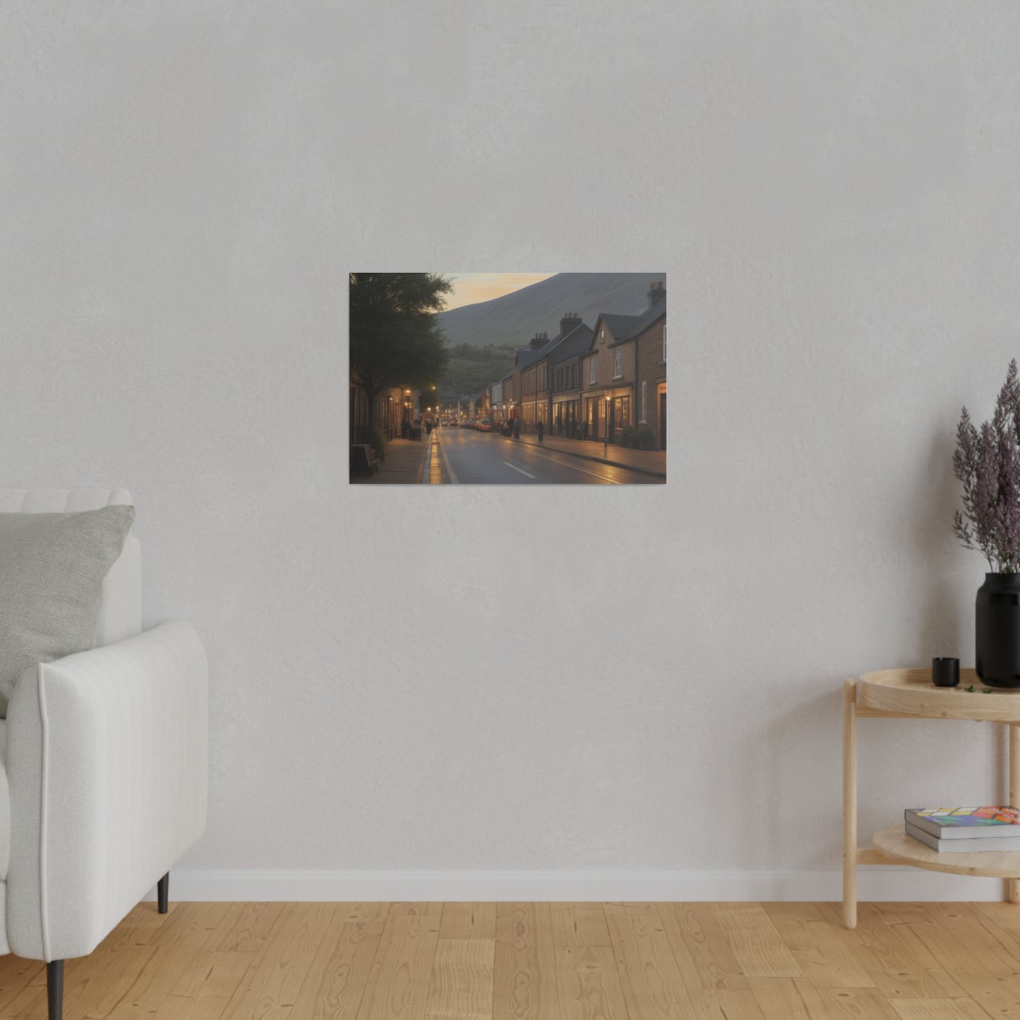 Town, Wall Art, Matte Canvas, Stretched, 0.75"