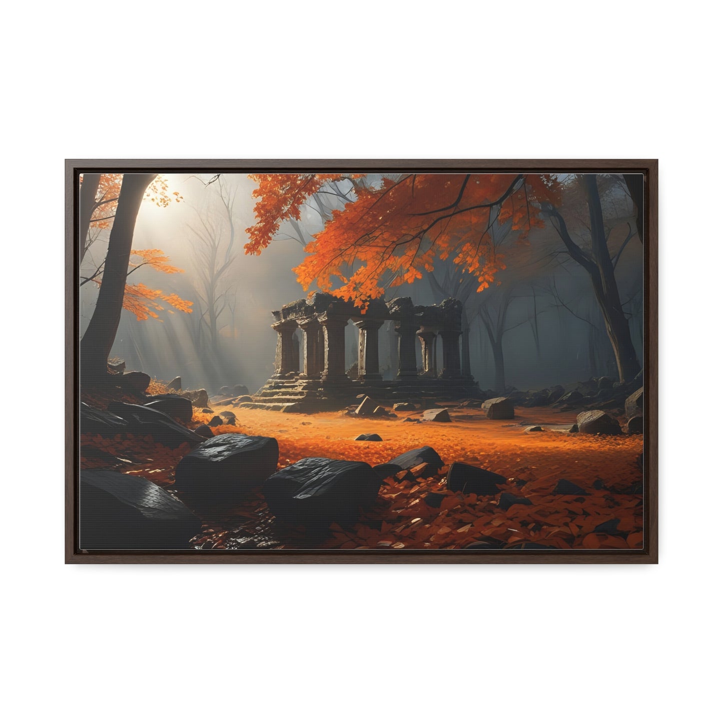 Ruins in the Wood, Wall Art, Gallery Canvas Wraps, Horizontal Frame