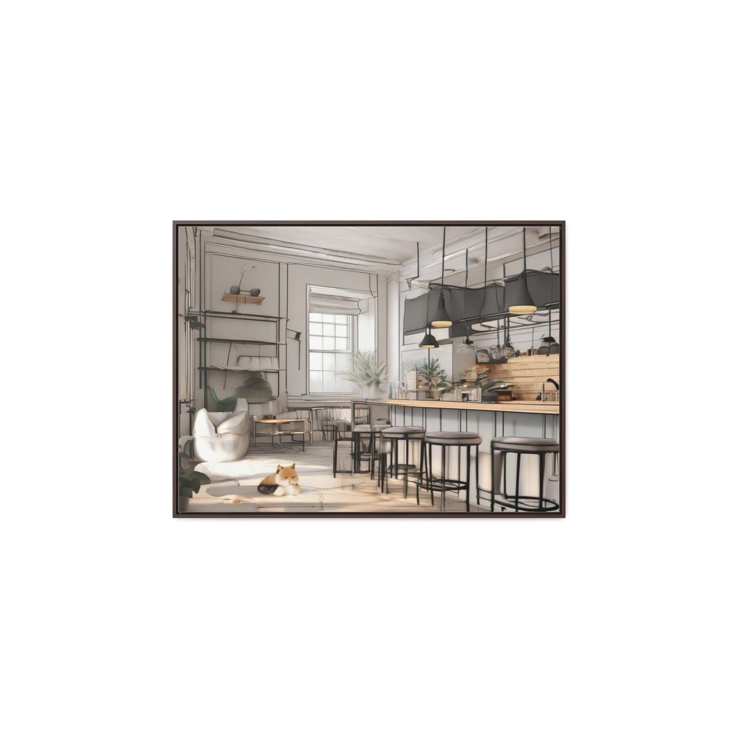 Cat, Kitchen, Gallery Canvas Wraps, Horizontal Frame