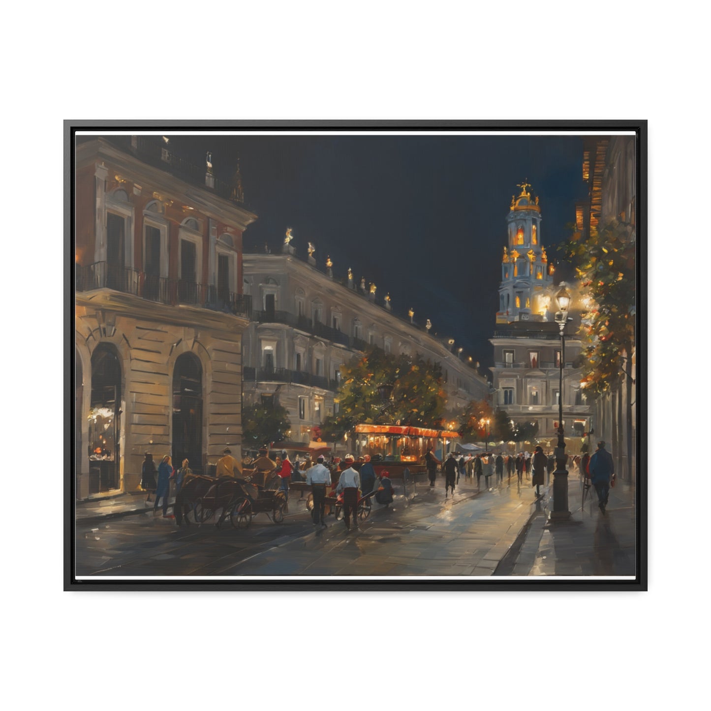 Night Walk, Wall Art, Gallery Canvas Wraps, Horizontal Frame