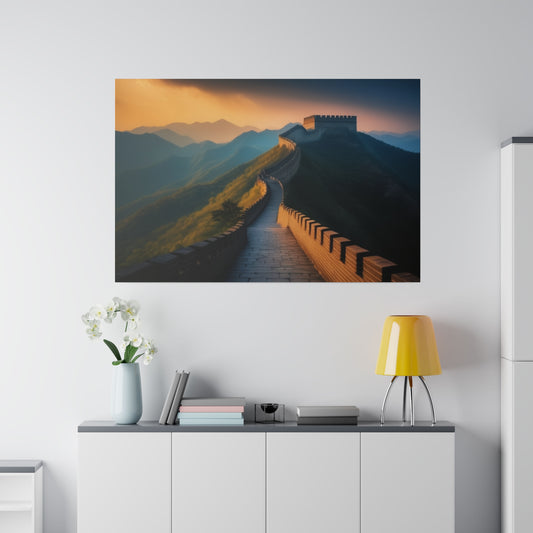 Great Wall Of China, Wall Art, Matte Canvas, Stretched, 0.75"