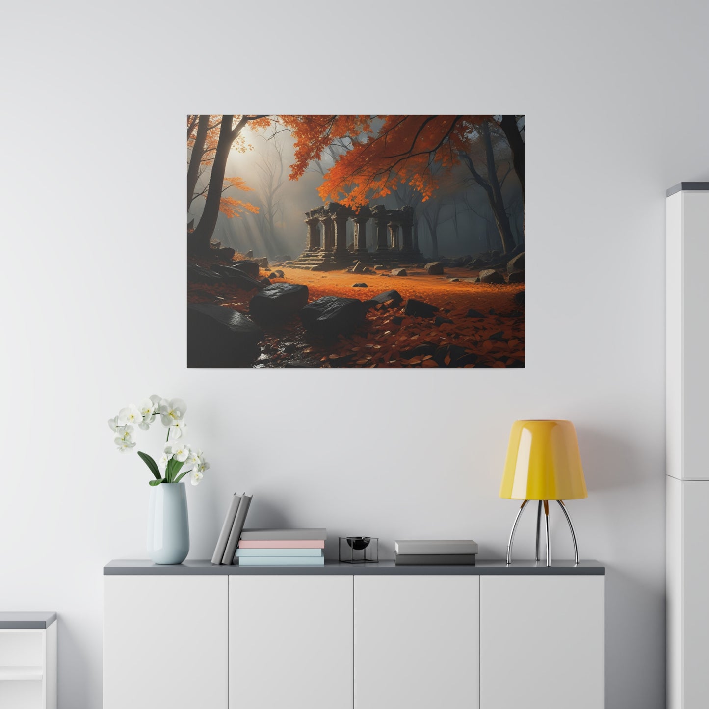 Ruins in the Woods, Wall Art, Matte Canvas, Stretched, 0.75"