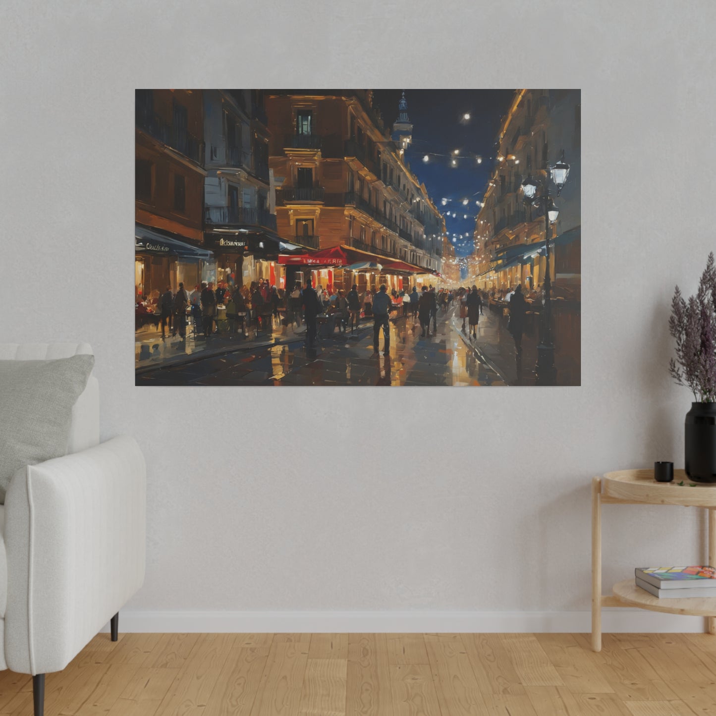 Calm night, Wall Art, Matte Canvas, Stretched, 0.75"