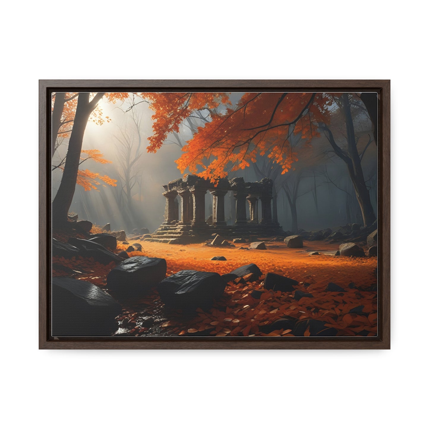 Ruins in the Wood, Wall Art, Gallery Canvas Wraps, Horizontal Frame