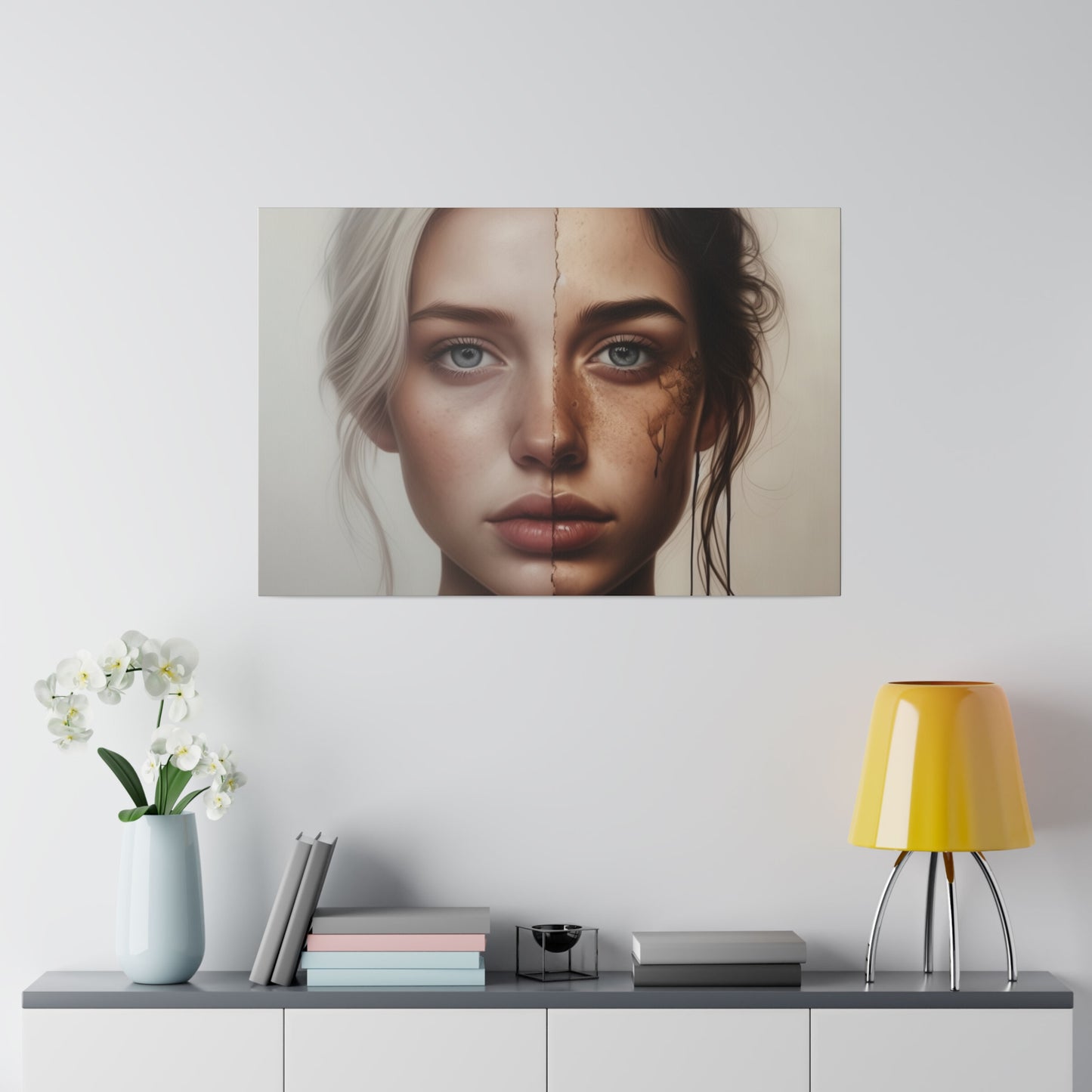 Woman, Face, Wall Art, Matte Canvas, Stretched, 0.75"