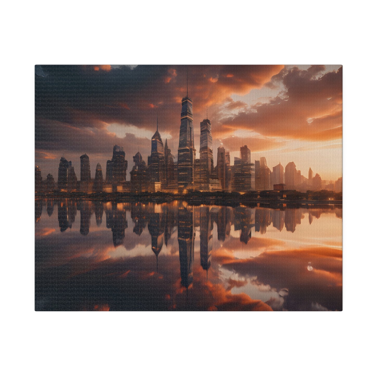 City lights, Wall Art, Matte Canvas, Stretched, 0.75"