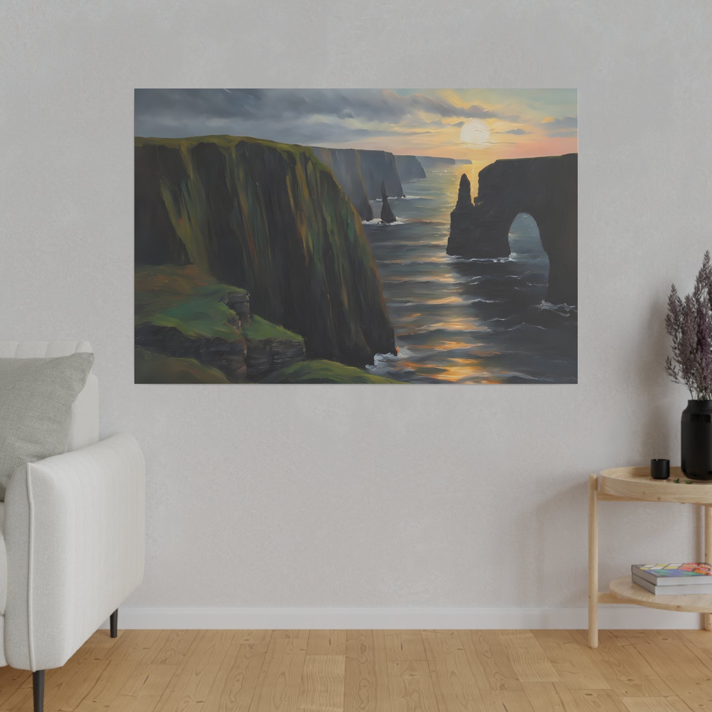 Irish Cliffs, Wall Art, Matte Canvas, Stretched, 0.75"