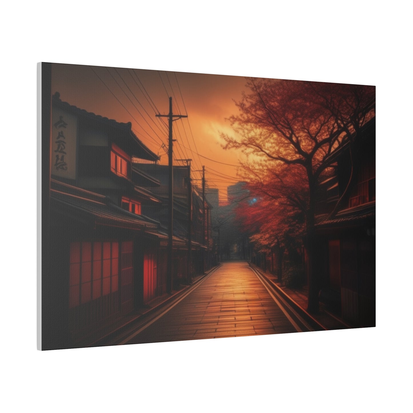 Japanese Village, Wall Art, Matte Canvas, Stretched, 0.75"