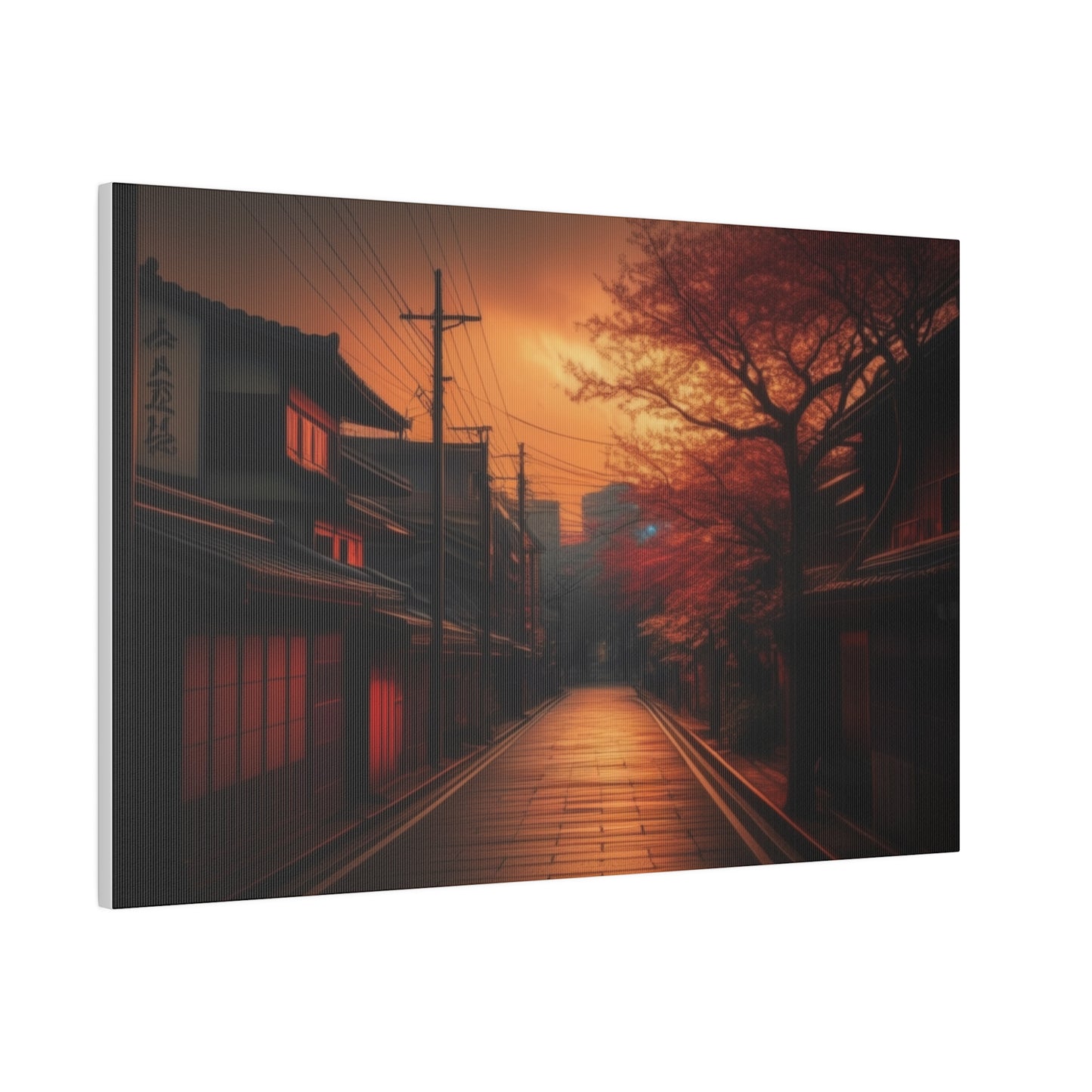 Japanese Village, Wall Art, Matte Canvas, Stretched, 0.75"