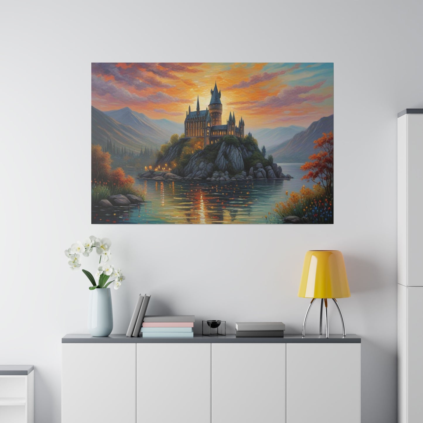 Hogwarts Like Castle, Wall Art, Matte Canvas, Stretched, 0.75"