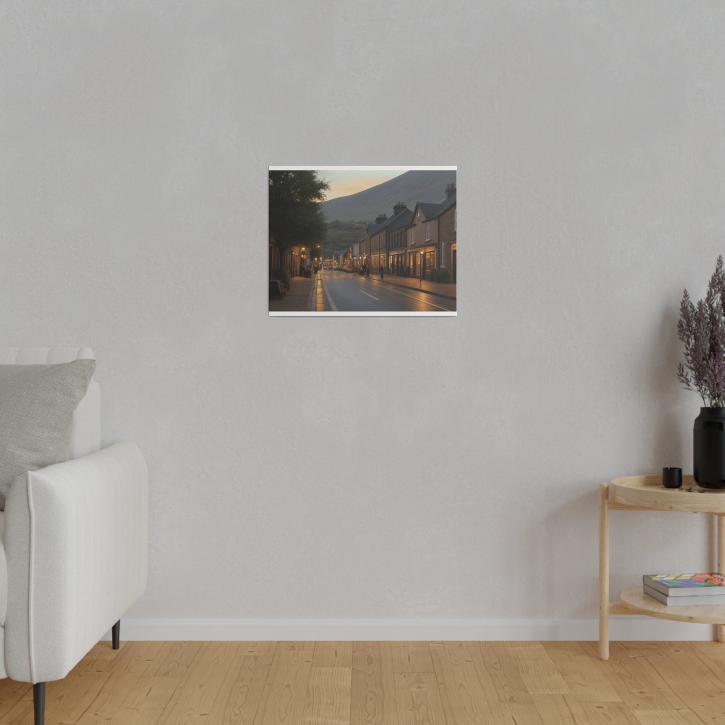 Town, Wall Art, Matte Canvas, Stretched, 0.75"